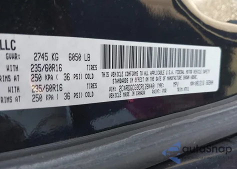 2012 Dodge Grand Caravan Sxt from USA, damaged, VIN 2C4RDGCG9CR128440